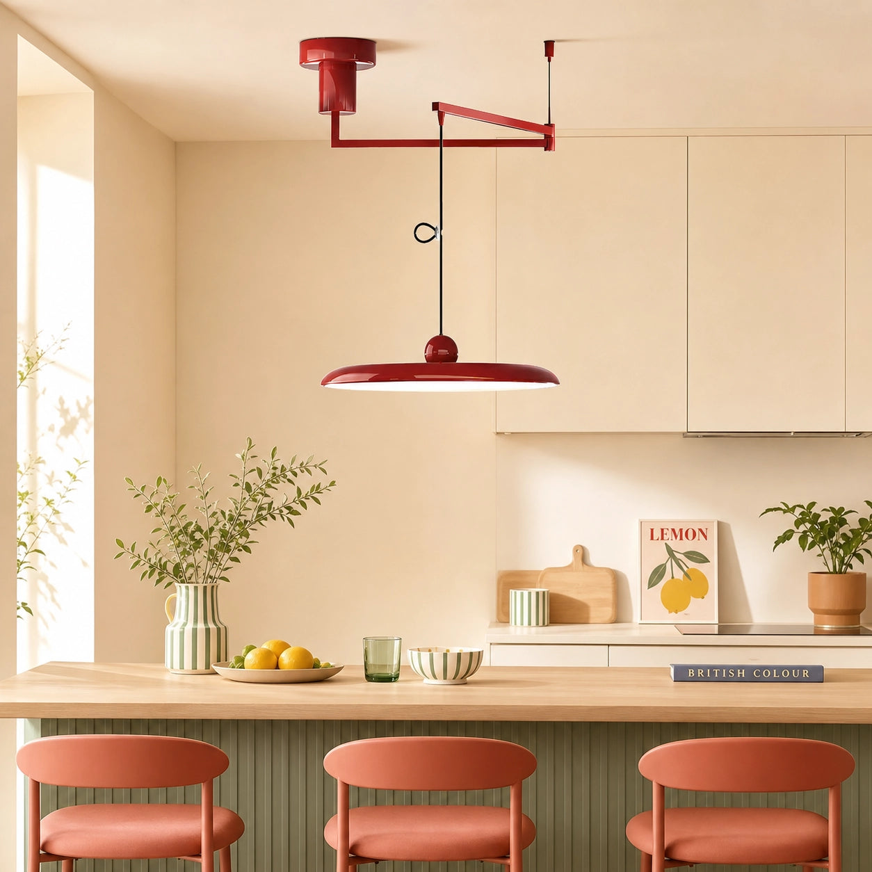 Modern Adjustable Swing Arm LED Pendant Light