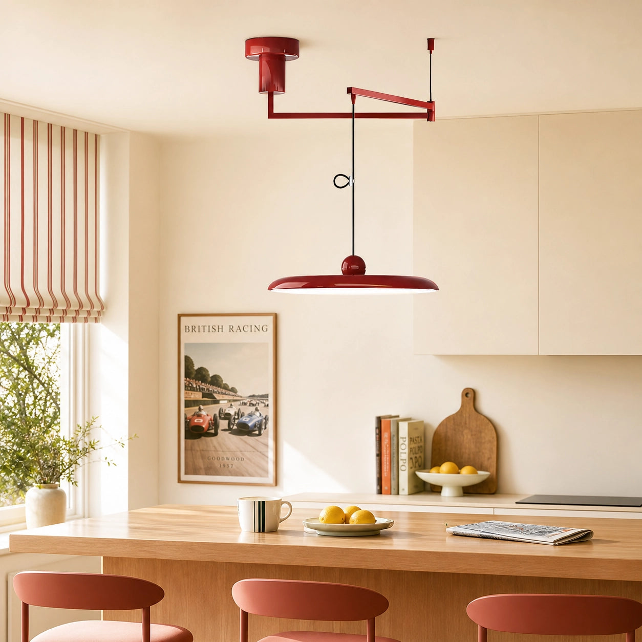 Modern Adjustable Swing Arm LED Pendant Light