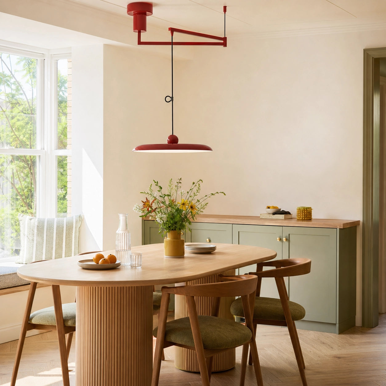 Modern Adjustable Swing Arm LED Pendant Light