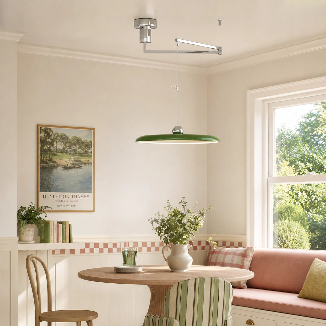 Modern Adjustable Swing Arm LED Pendant Light