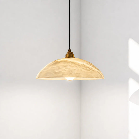 Modern Alabaster Dome Pendant Lamp