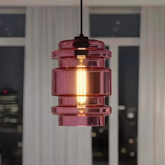 Modern Blown Glass Multi Colored Pendant Light
