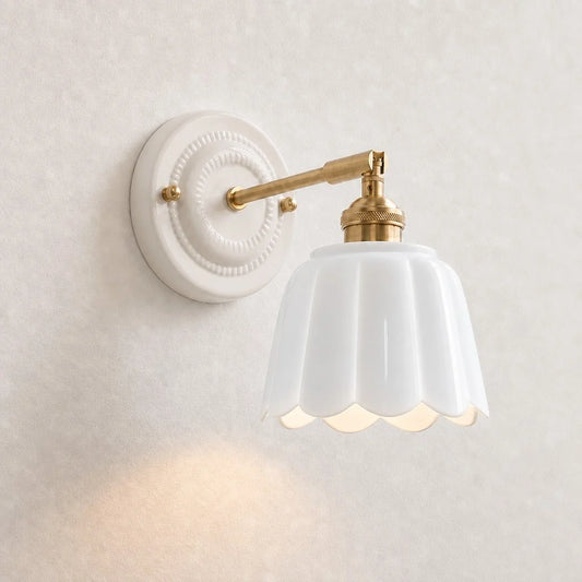 Modern British Petal Porcelain Wall Light
