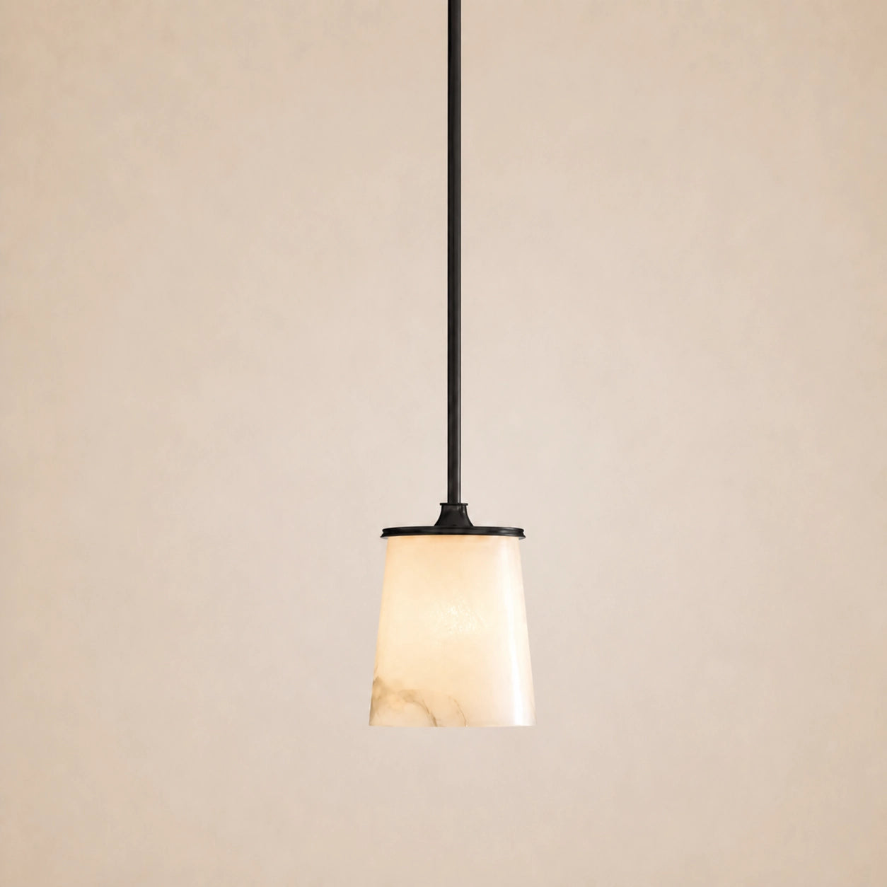 Modern Classic Alabaster Marble Tapered Pendant Lamp