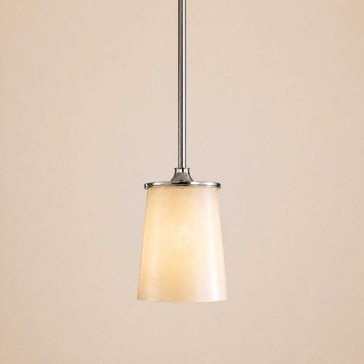 Modern Classic Alabaster Marble Tapered Pendant Lamp