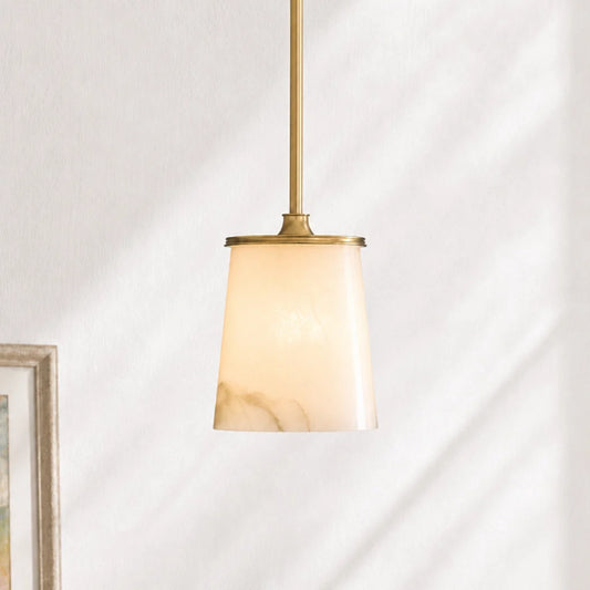 Modern Classic Alabaster Marble Tapered Pendant Lamp