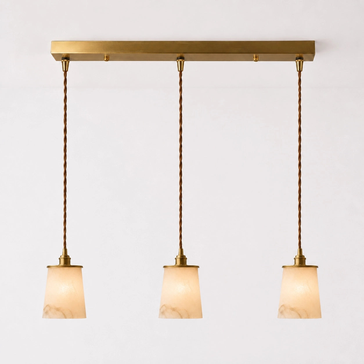Modern Classic Alabaster Marble Tapered Pendant Lamp