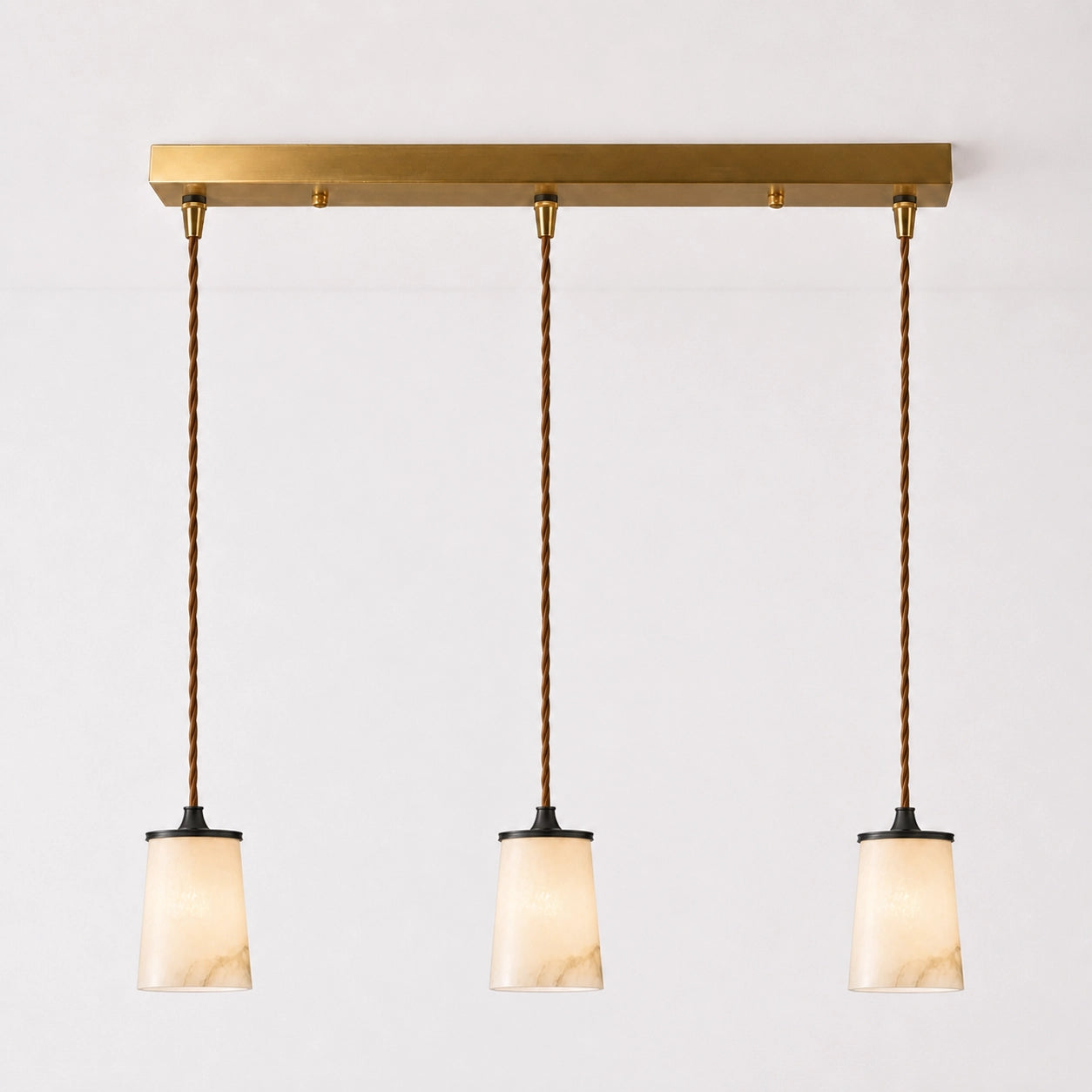 Modern Classic Alabaster Marble Tapered Pendant Lamp