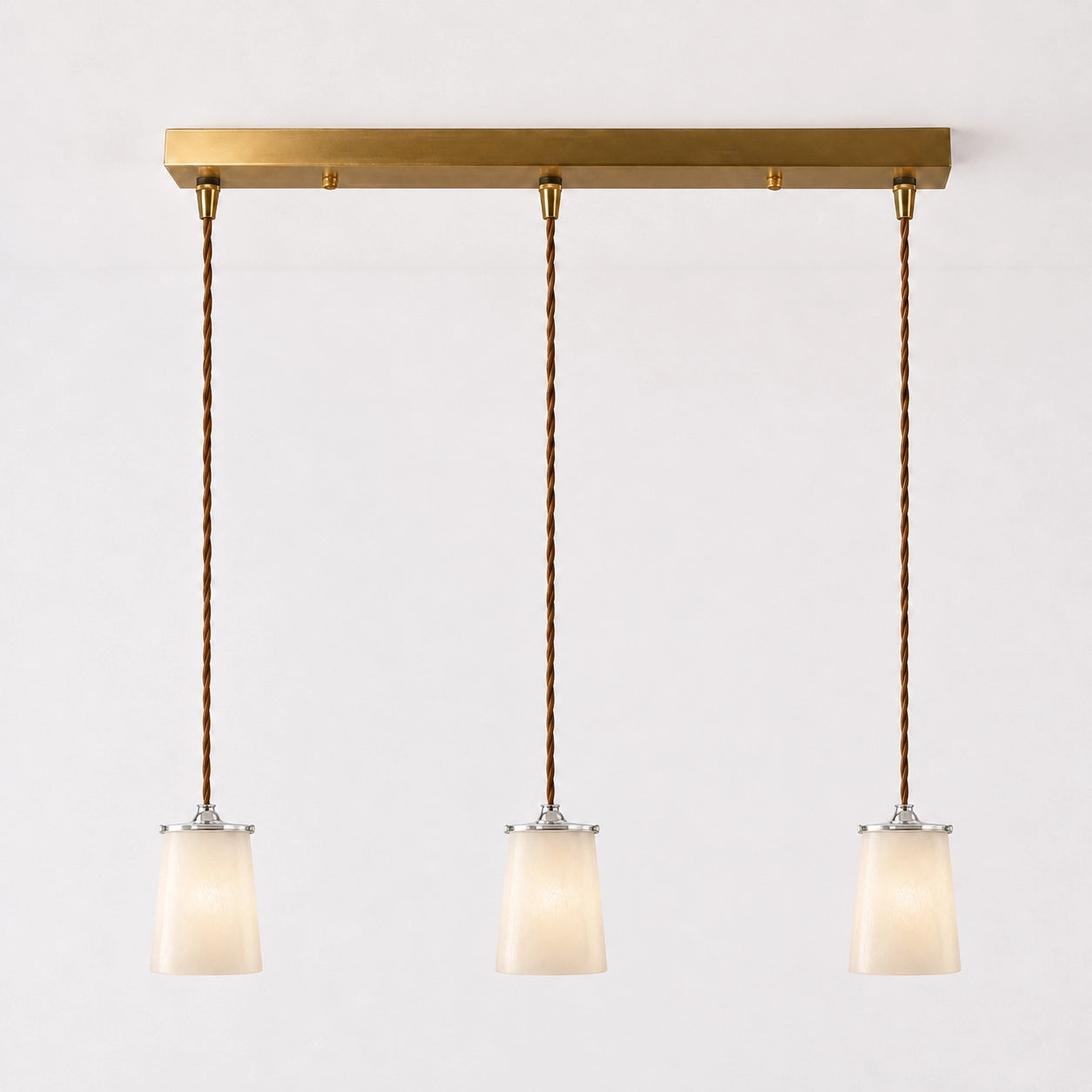 Modern Classic Alabaster Marble Tapered Pendant Lamp