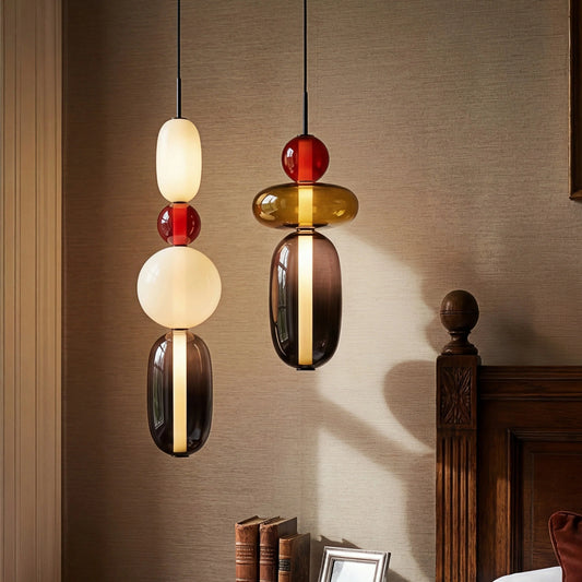Modern Colorful Acrylic Glass Sphere Pendant Light