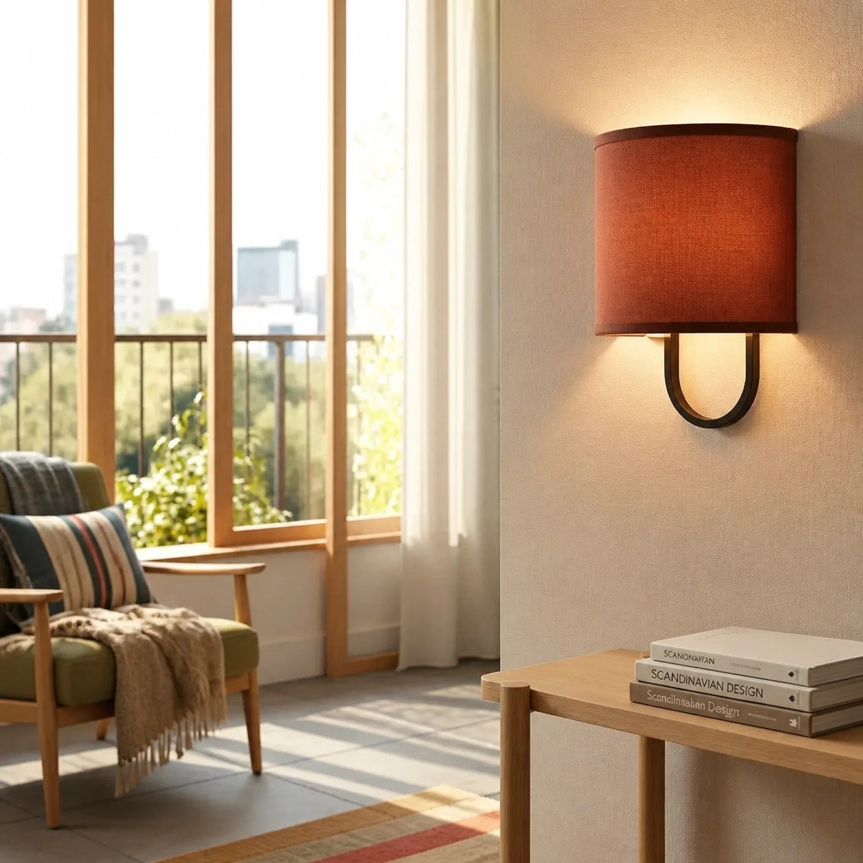 Modern Cozy Lighting Fabric Shade Wall Light