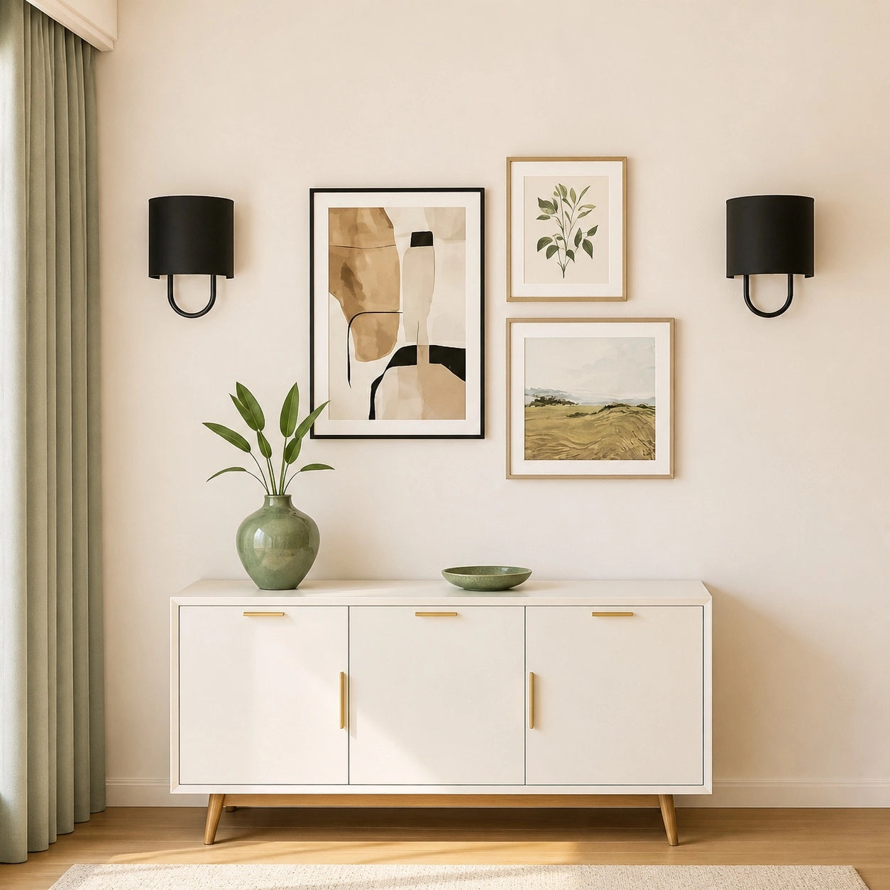 Modern Cozy Lighting Fabric Shade Wall Light