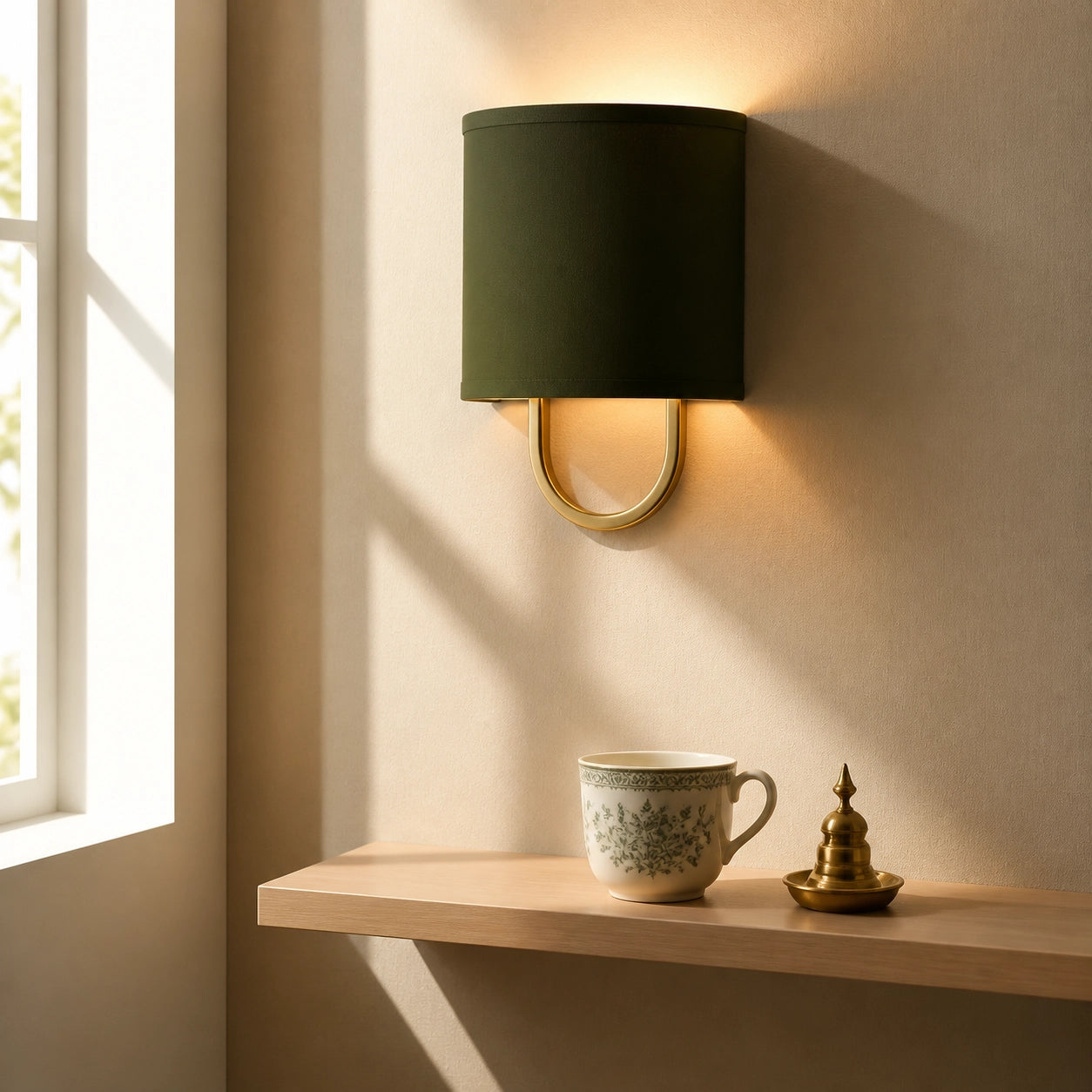 Modern Cozy Lighting Fabric Shade Wall Light