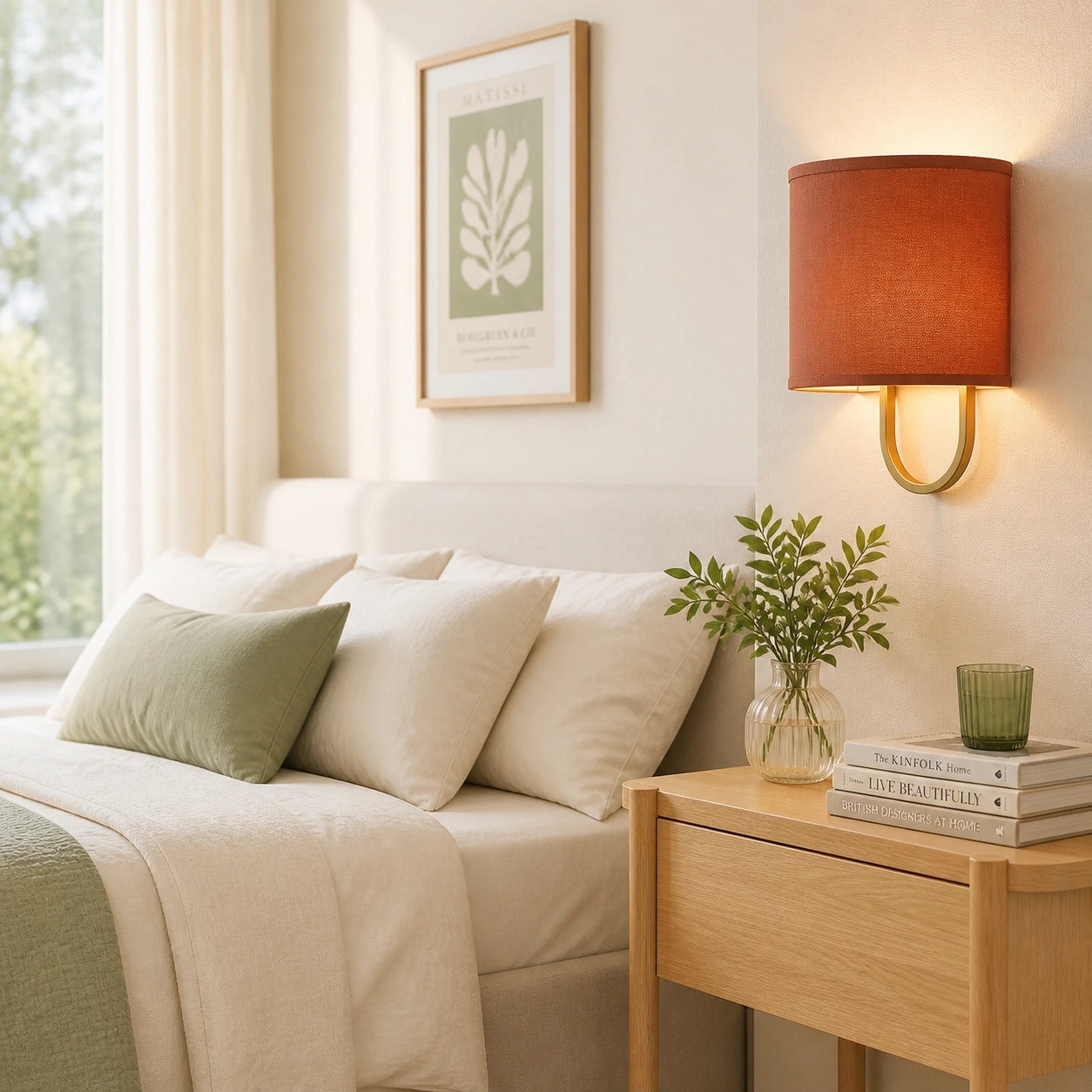Modern Cozy Lighting Fabric Shade Wall Light