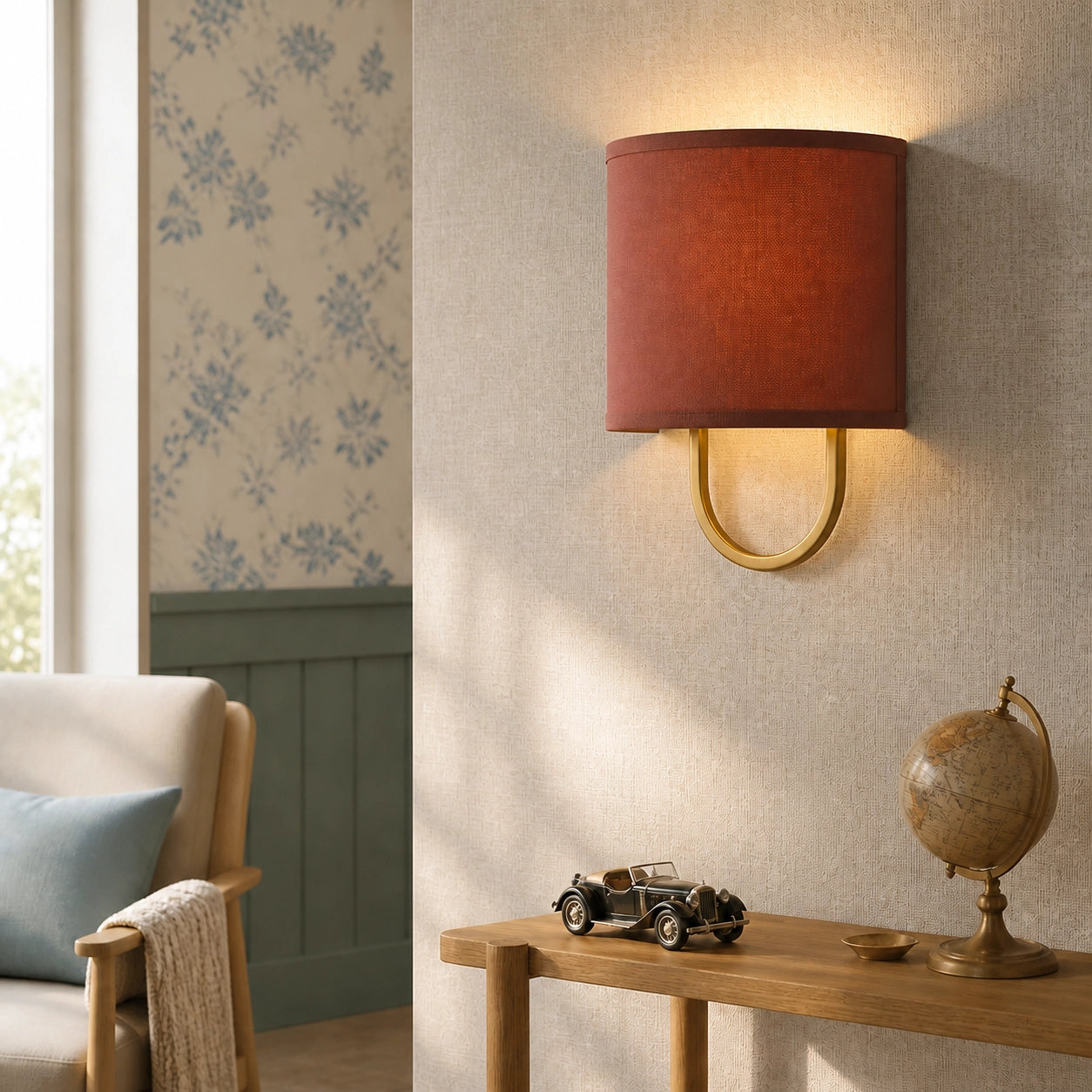 Modern Cozy Lighting Fabric Shade Wall Light