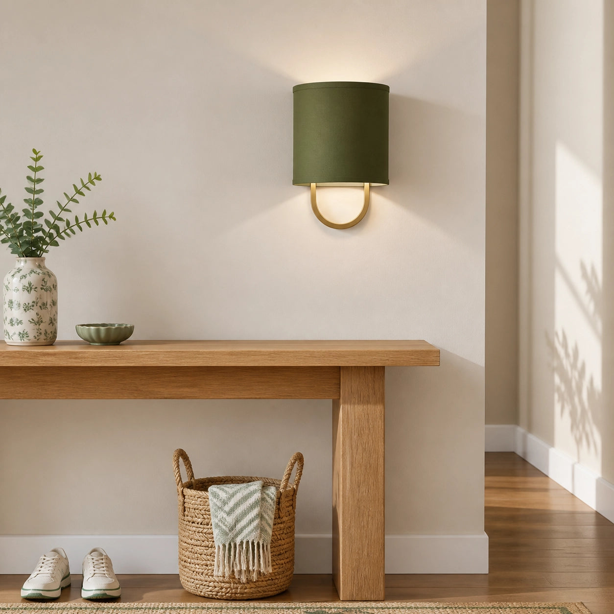 Modern Cozy Lighting Fabric Shade Wall Light