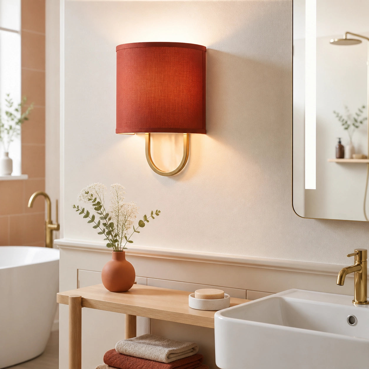 Modern Cozy Lighting Fabric Shade Wall Light