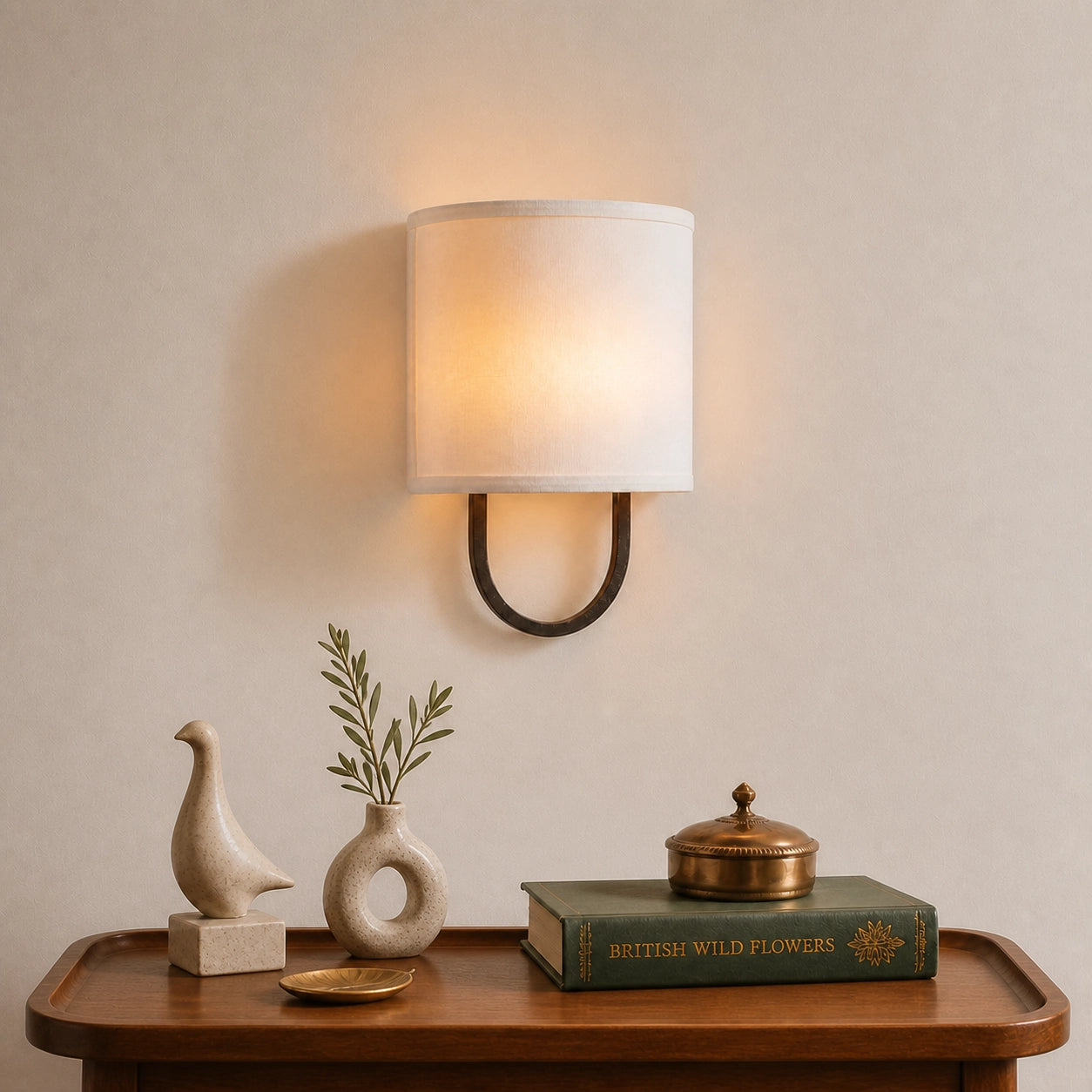 Modern Cozy Lighting Fabric Shade Wall Light