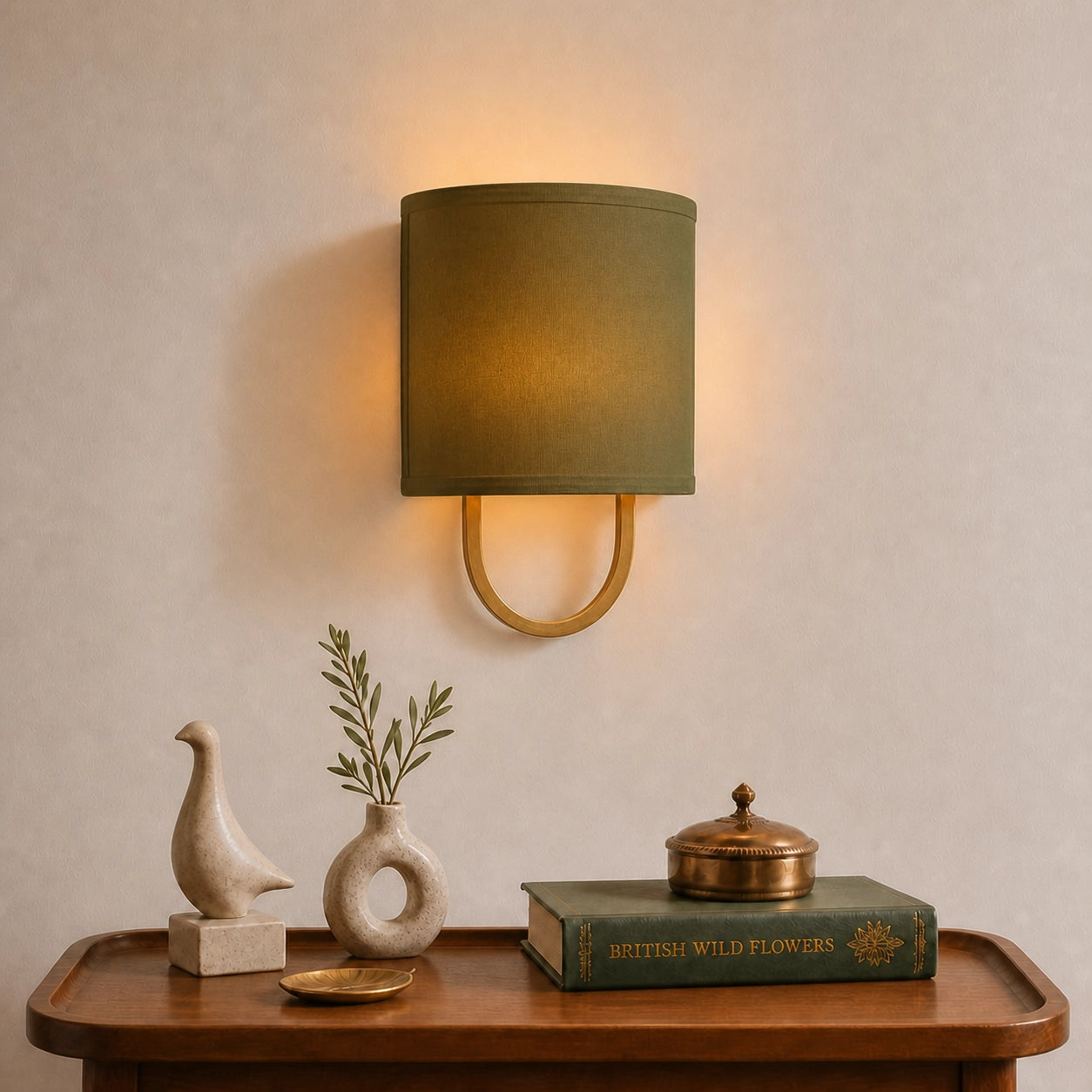 Modern Cozy Lighting Fabric Shade Wall Light