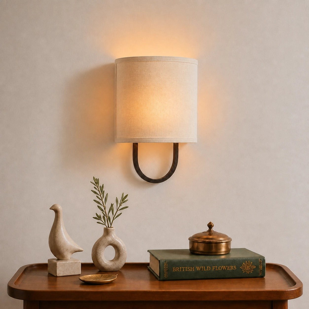 Modern Cozy Lighting Fabric Shade Wall Light
