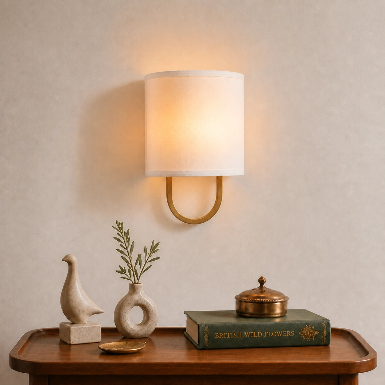 Modern Cozy Lighting Fabric Shade Wall Light