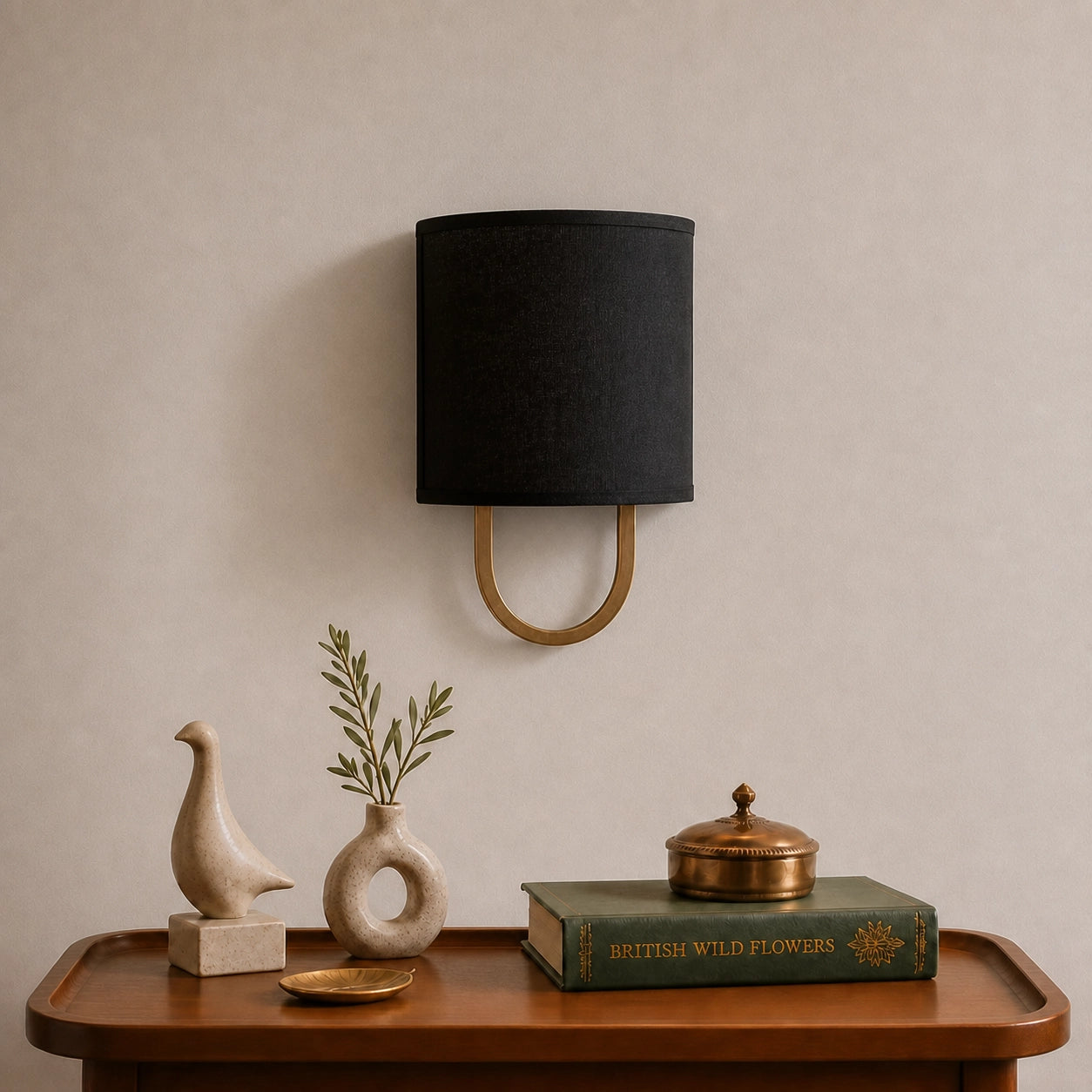 Modern Cozy Lighting Fabric Shade Wall Light