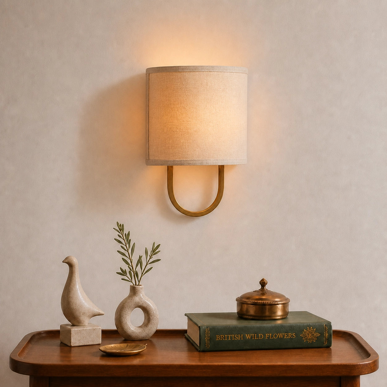 Modern Cozy Lighting Fabric Shade Wall Light