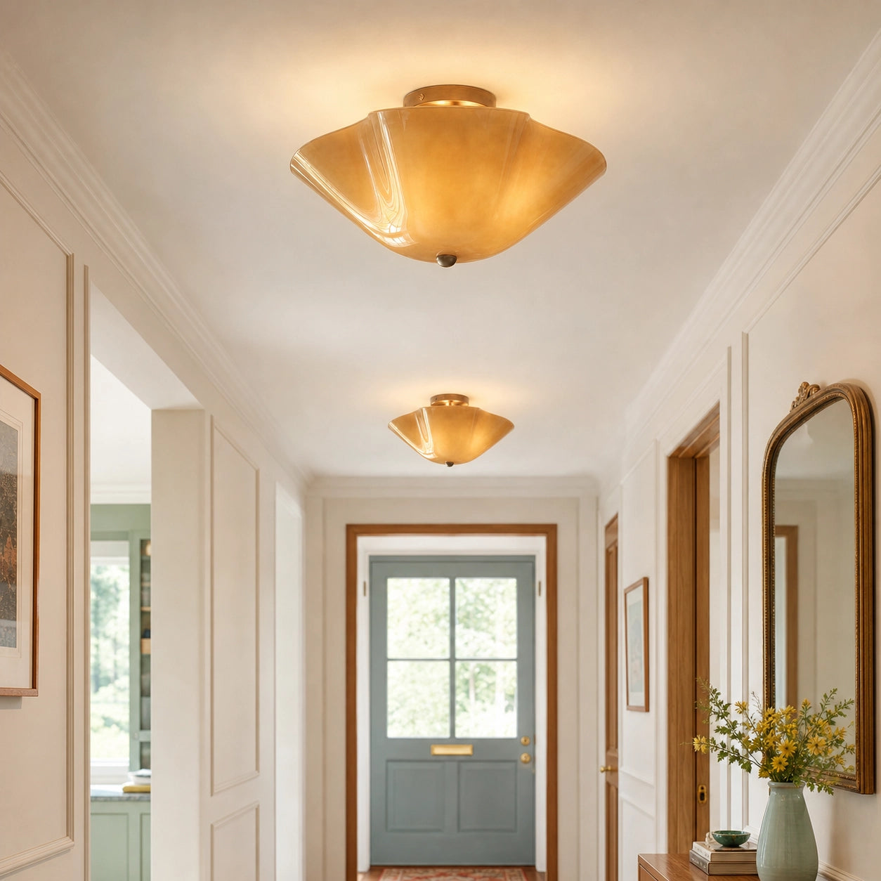 Modern Decorative Art Glass Flush Mount Ceiling Light