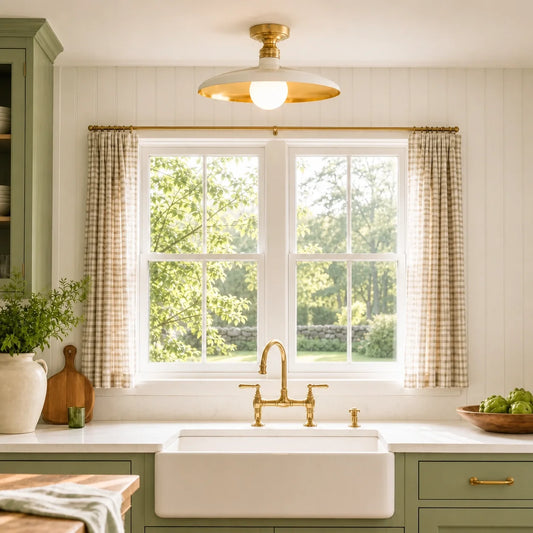 Modern Farmhouse Metal Dome Flush Mount Ceiling Light - view 2
