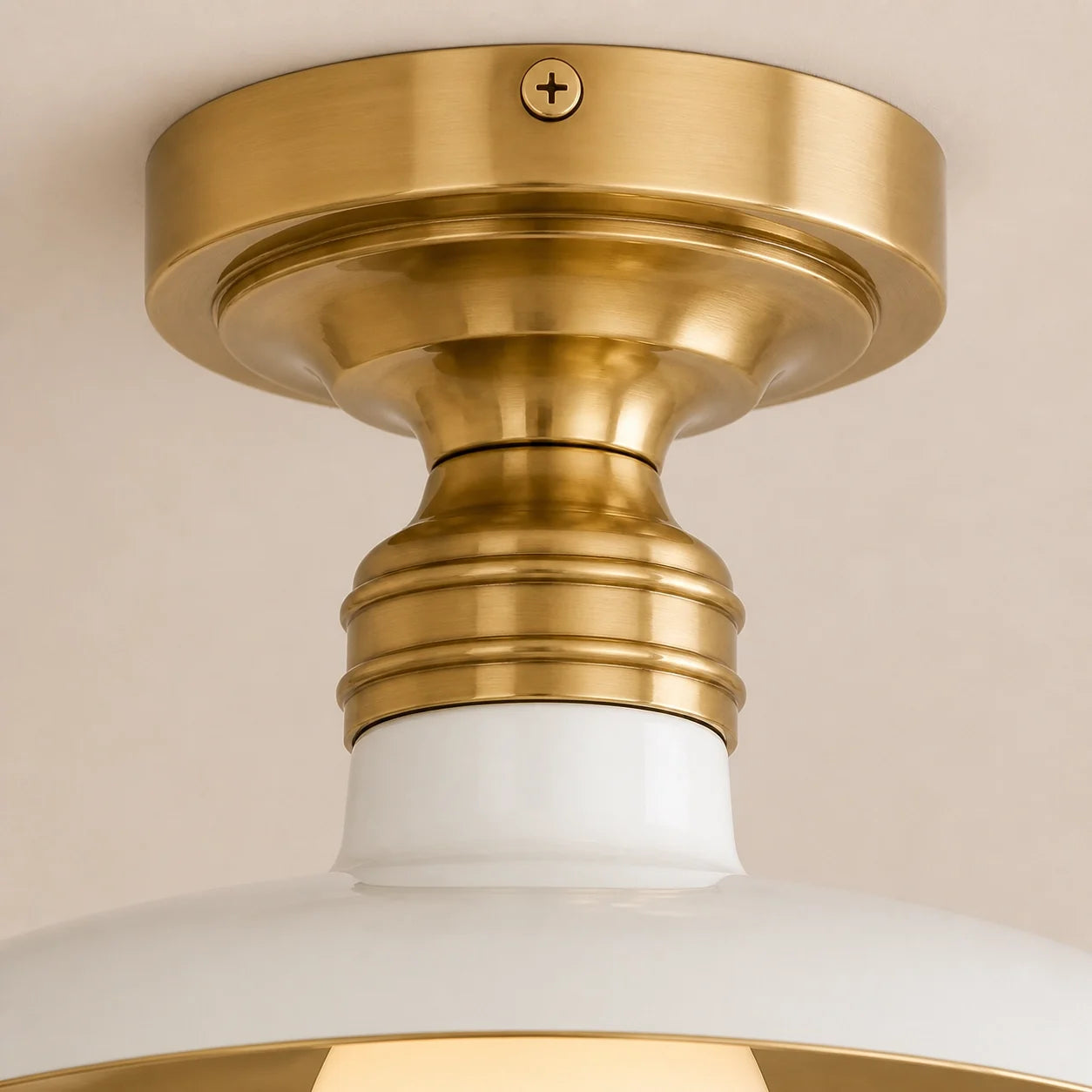 Modern Farmhouse Metal Dome Flush Mount Ceiling Light