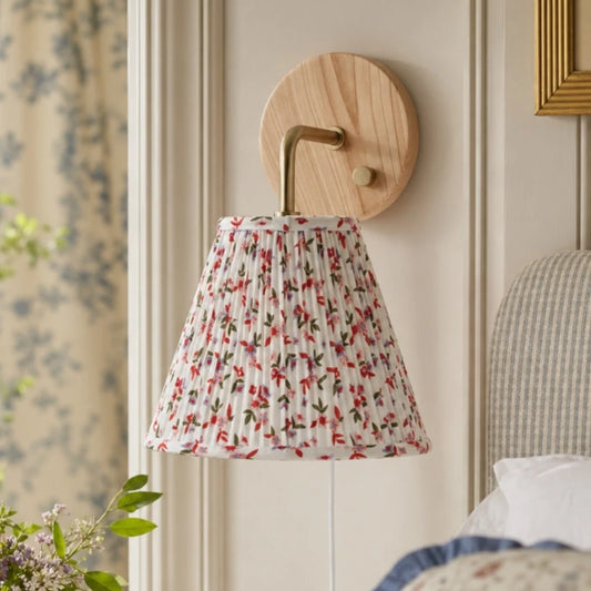 Modern Floral Pleated Decorative Wall Light