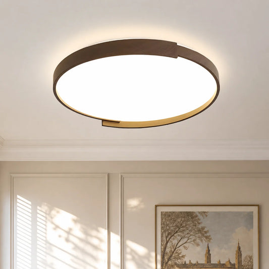 Modern Minimalist Brown LED Flush Mount Ceiling Light