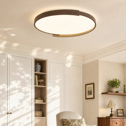 Modern Minimalist Brown LED Flush Mount Ceiling Light