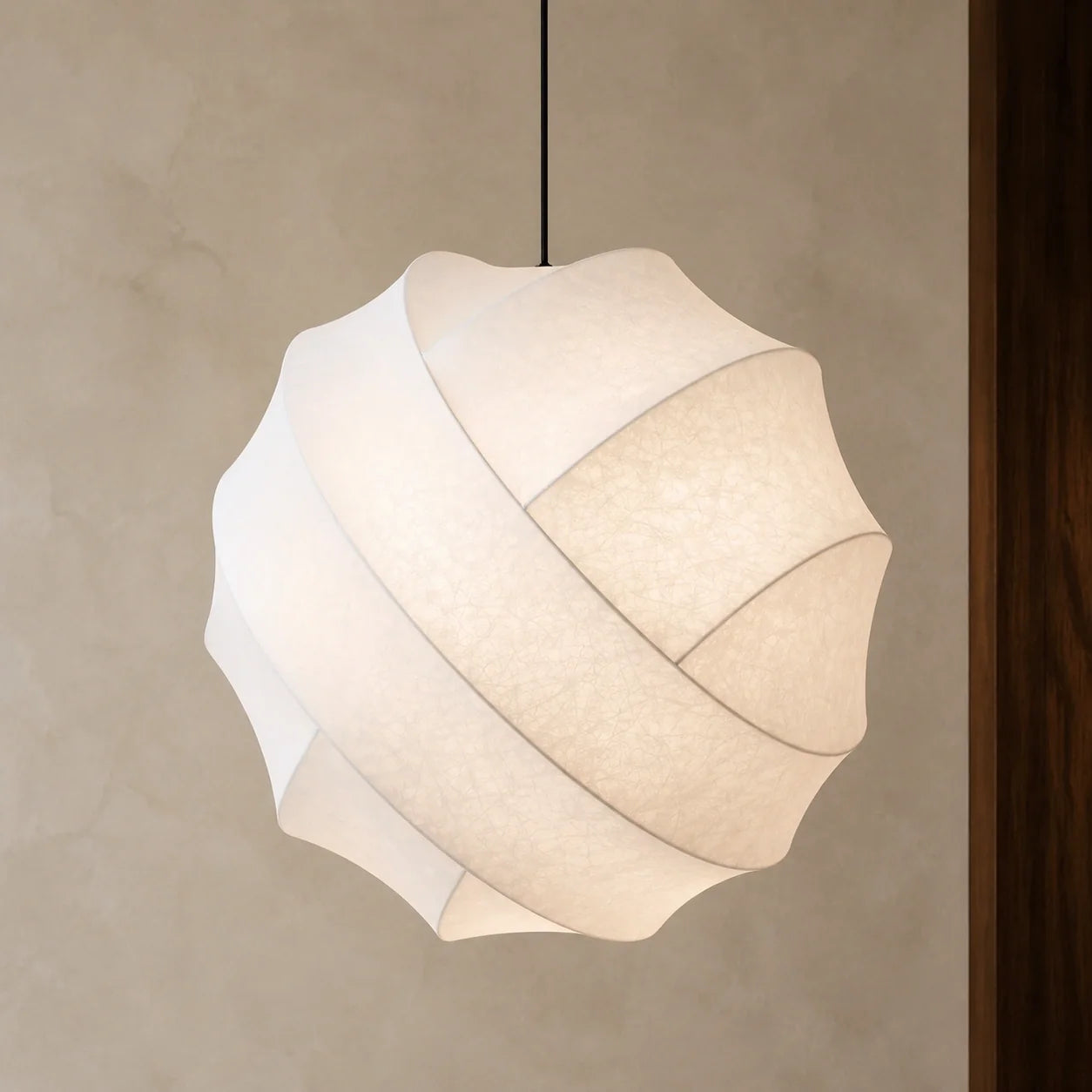 Modern Minimalist Sculptural Cocoon Pendant Light