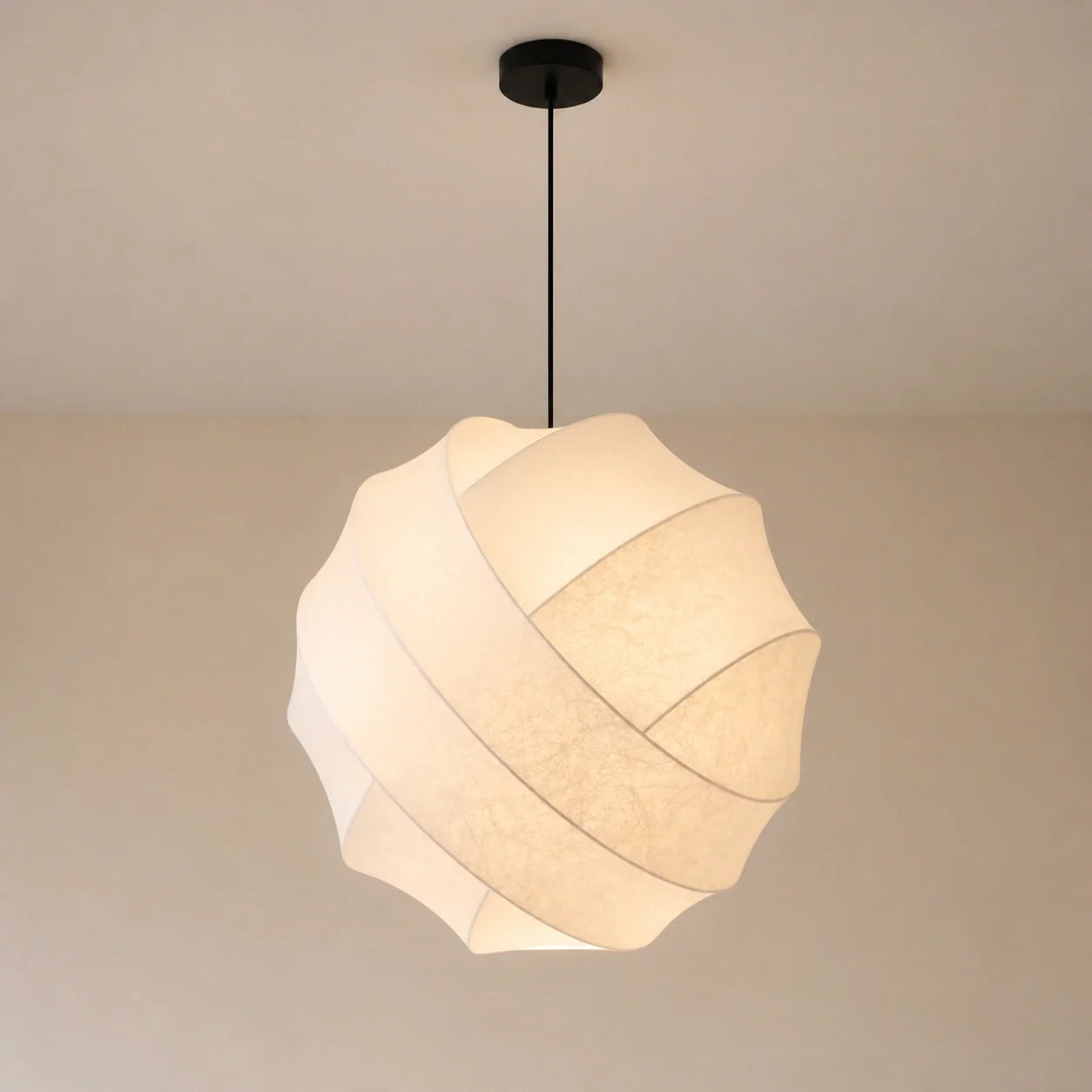 Modern Minimalist Sculptural Cocoon Pendant Light