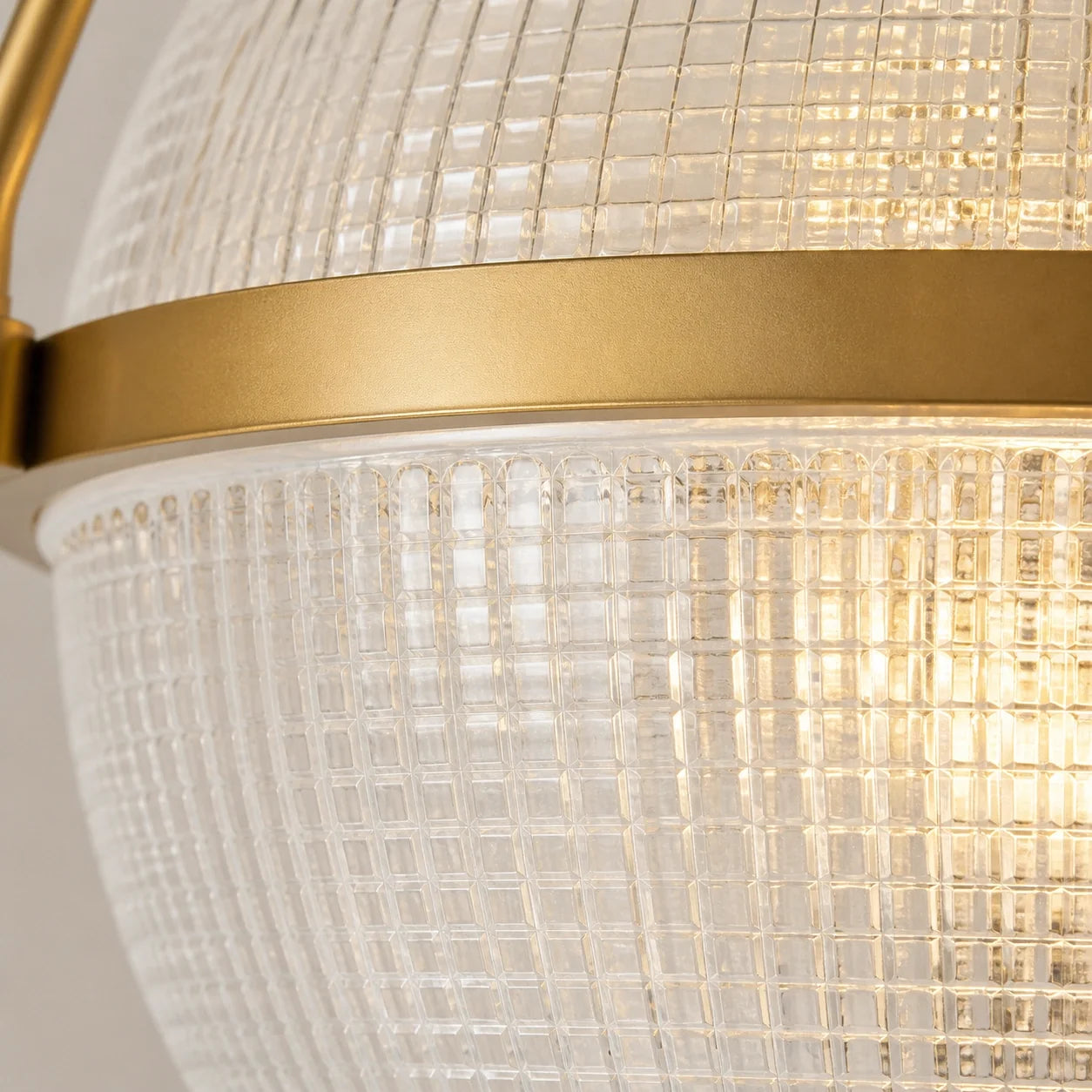 Modern Textured Globe Glass Semi Flush Ceiling Light
