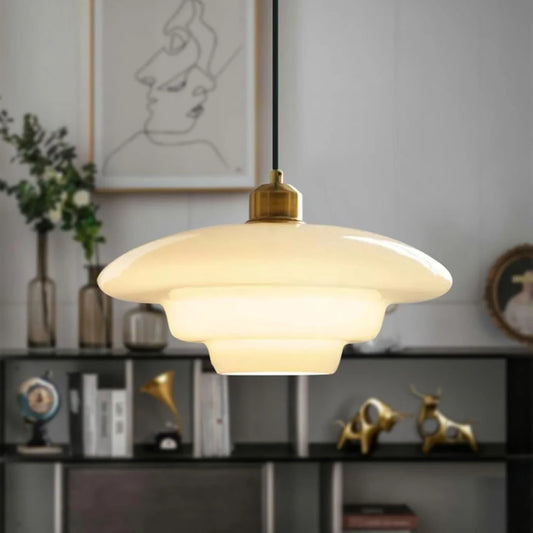 Nordic Art Cream Glass Pendant Light