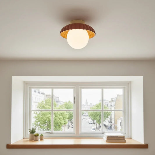 Minimalist Cream Style Resin Ceiling Light