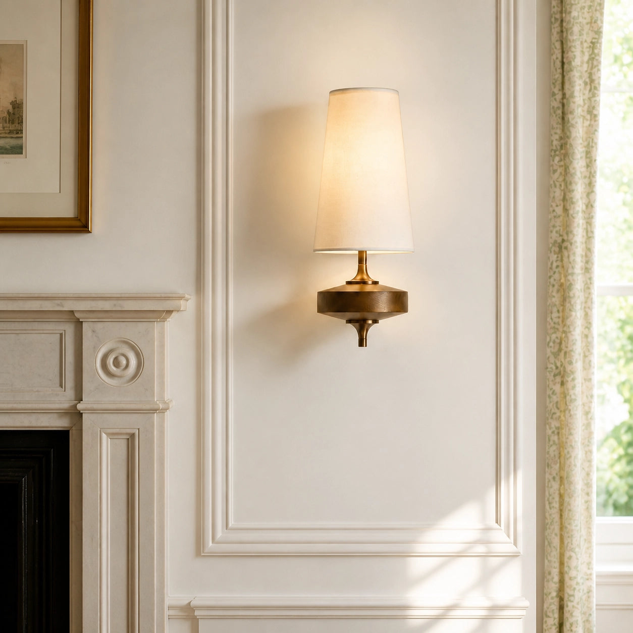 Retro Classic Fabric Shade Wall Sconce