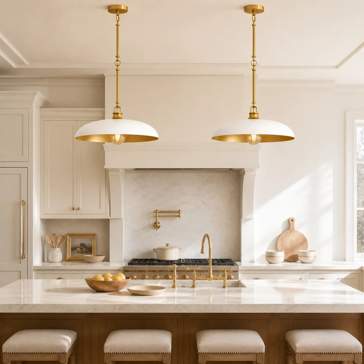 Retro Round Saucer Metal Pendant Light