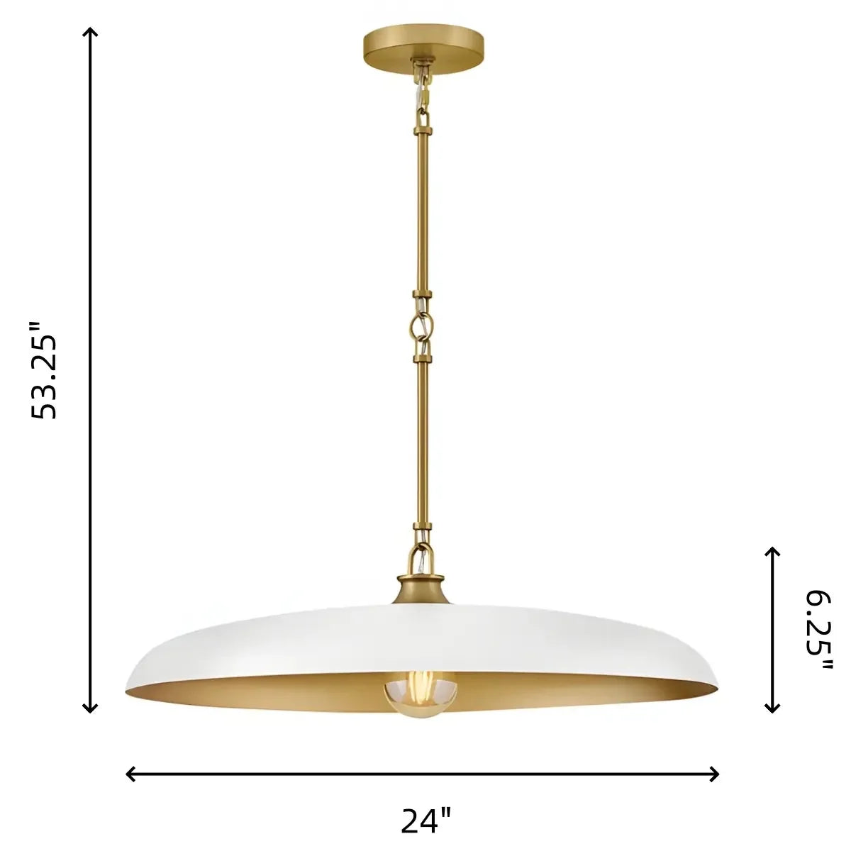 Retro Round Saucer Metal Pendant Light