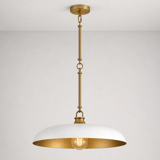 Retro Round Saucer Metal Pendant Light - view 12