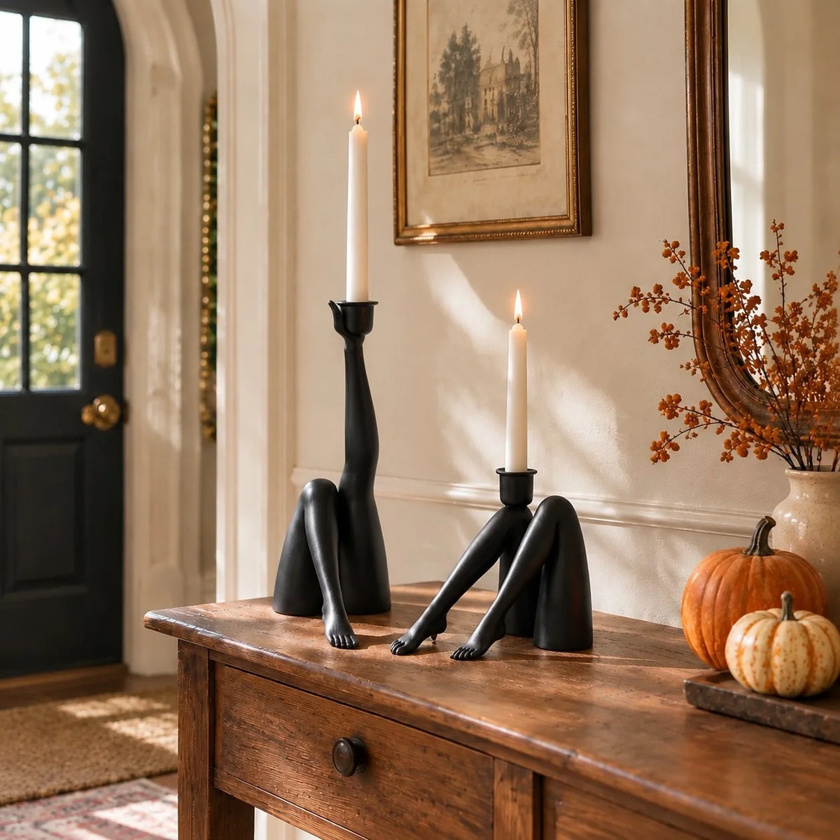 Retro Sculptural Figurine Candle Holder