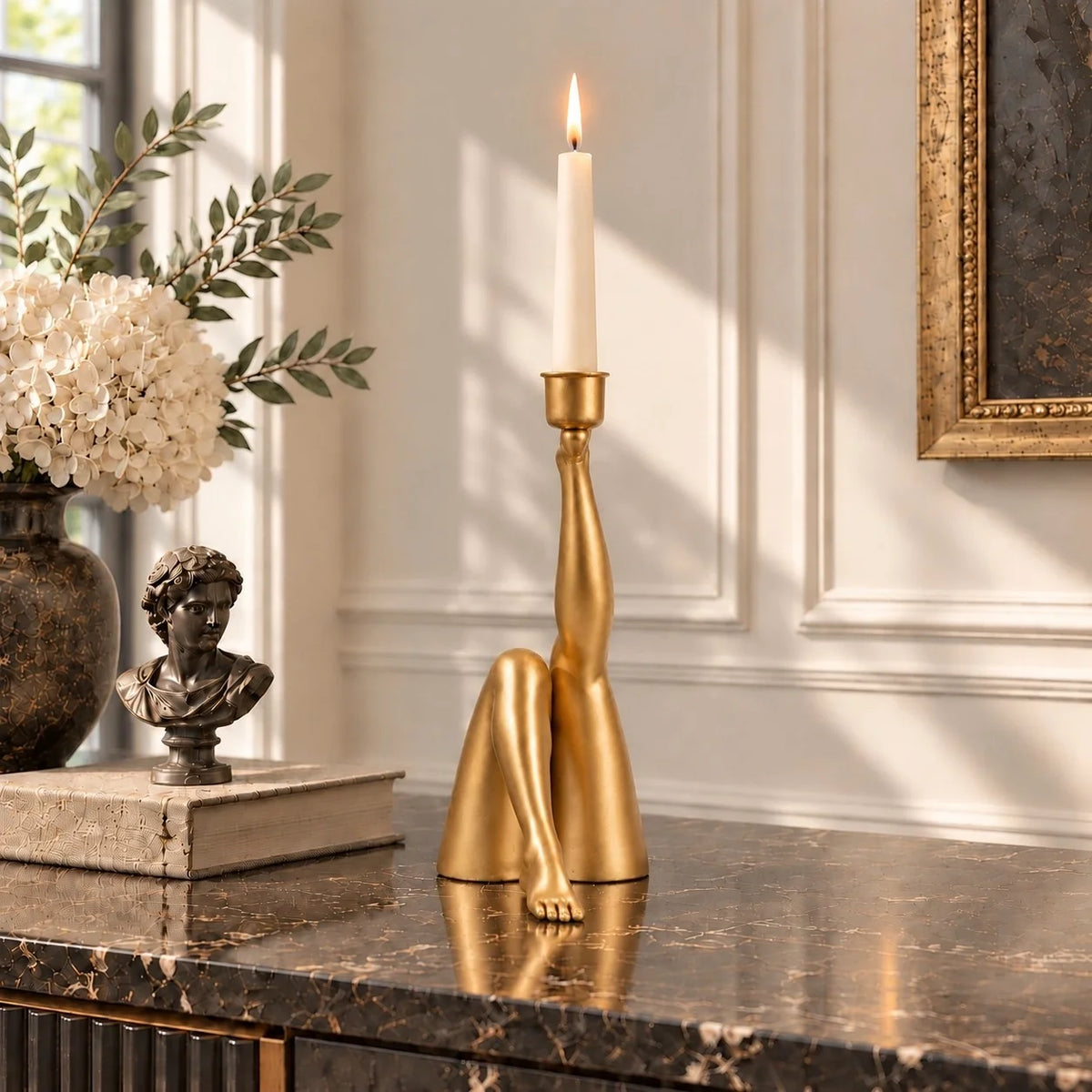 Retro Sculptural Figurine Candle Holder