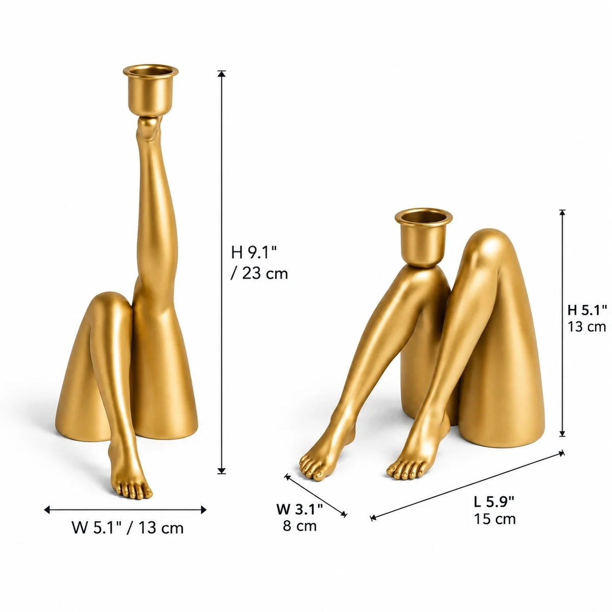 Retro Sculptural Figurine Candle Holder