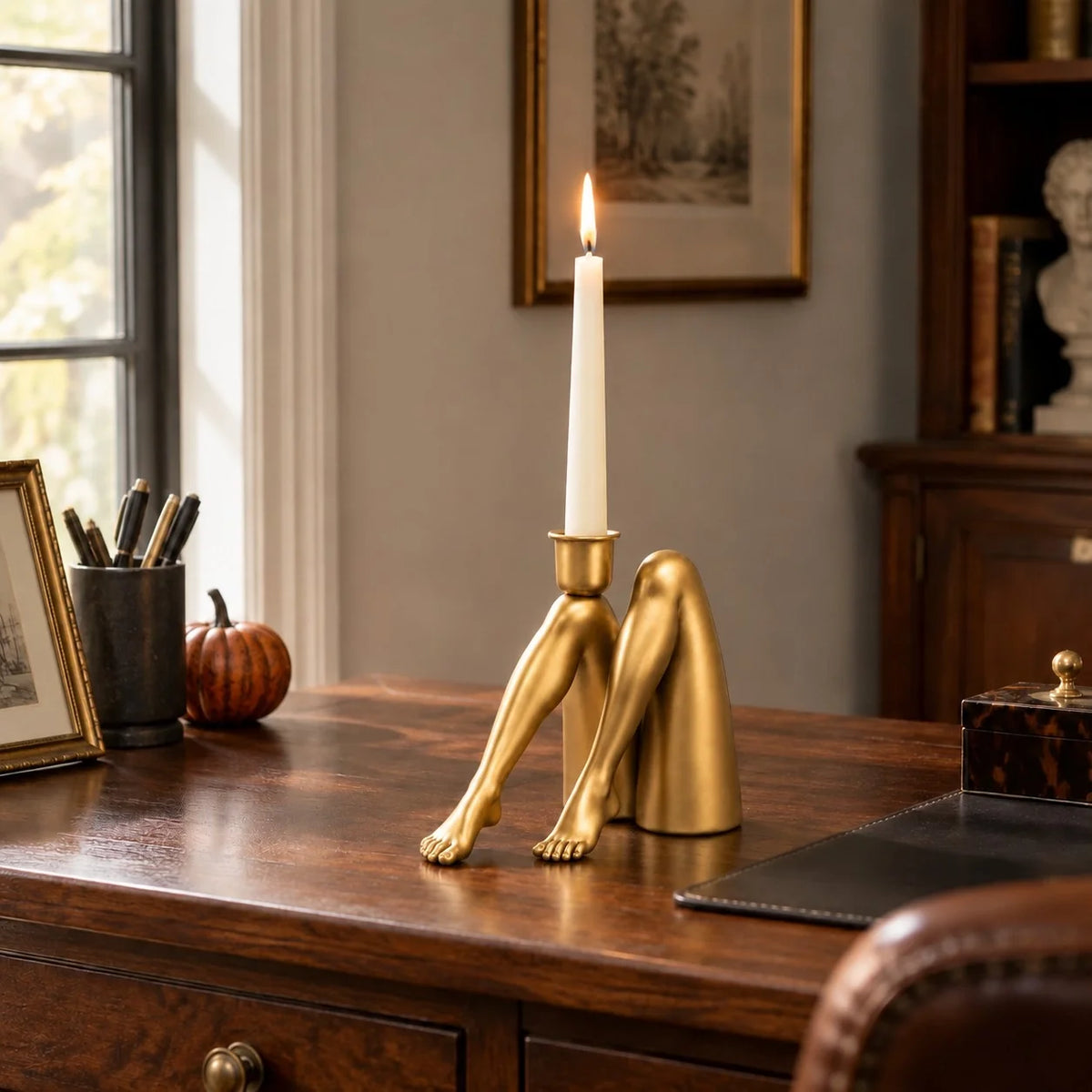 Retro Sculptural Figurine Candle Holder