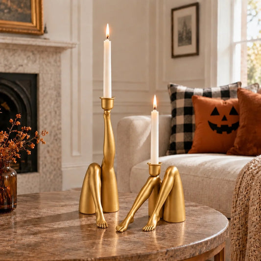 Retro Sculptural Figurine Candle Holder