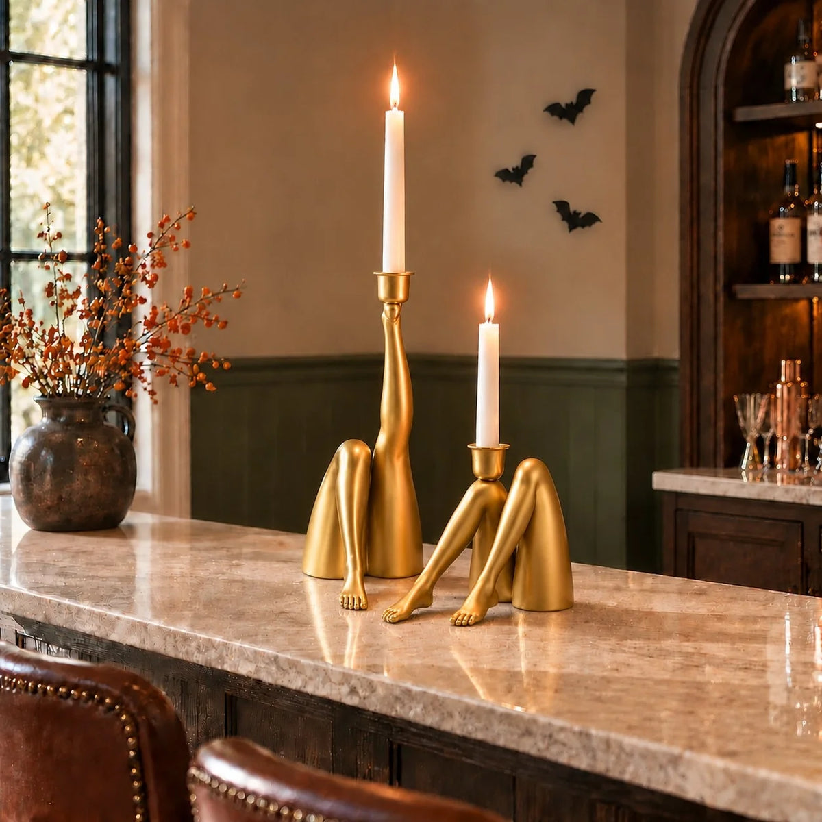 Retro Sculptural Figurine Candle Holder