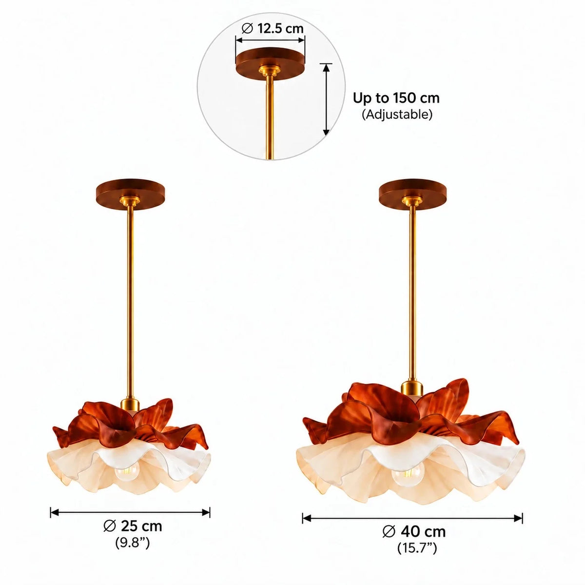 Roselle Modern Acrylic Flower Pendant Light