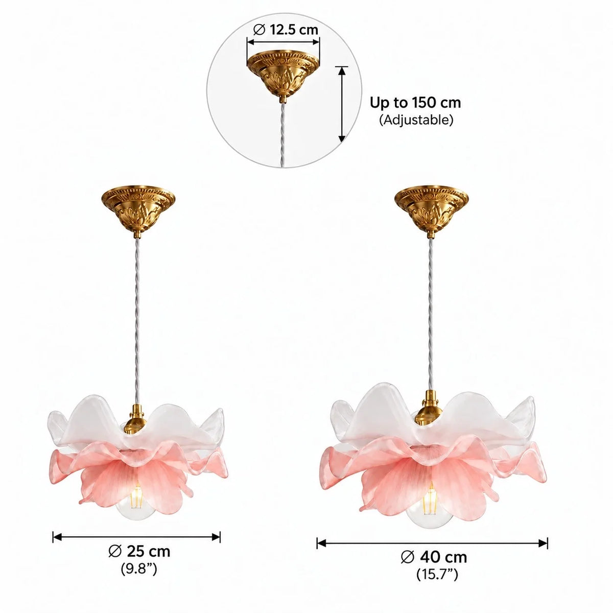 Roselle Modern Acrylic Flower Pendant Light